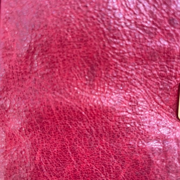 Rebecca Minkoff Briefcase Style Distressed Red Leather Shoulder or Handheld Bag - Picture 16 of 16